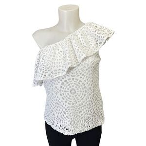 Lilly Pulitzer Matteo Top in Sea Urchin Terry Lace One Shoulder size XS‎